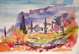 Le Caroux, Francie (akvarel)