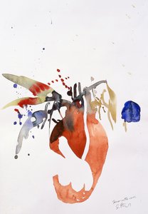 Terakotová váza, 2003(akvarel) od Simon Fletcher