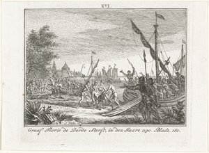 Smrt Florise III z Holandska v Antiochii, 1784 od Simon Fokke