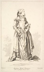 Old Fashion Françoise, od Sbírka různých zahraničních postav Vynalezl..., 18. století. od Simon Francois Ravenet