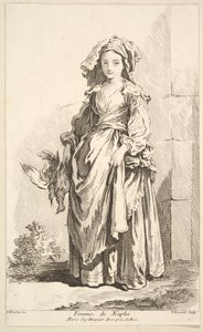 Žena z Neapole, ze Sbírka různých zahraničních postav Vynalezl F. Bouc..., 18. století.