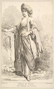 Žena z Levanty, z Sbírka různých zahraničních postav Vynalezl F. Bouc..., 18. století.