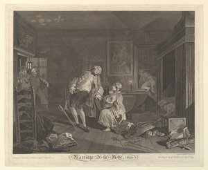 Manželství A-la-Mode, deska V, duben 1745.