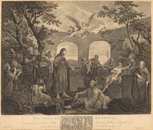 Bazén Bethesda od Simon Francois Ravenet I and Victor Marie Picot after William Hogarth