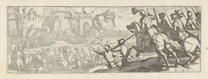 Cavaleristen bestormen een stadsmuur Kavalérie (název série) Faecvnda, co je Phaebusem milovaný a vděčná Florentia mužům bystrého génia, dost ukazují pvgnas, enthea silou ňader, které Merkur vyřezal ostřílenému klientovi (název seriálu) od Simon Frisius
