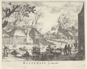 Pohled na Houtewael nedaleko Amsterdamu od Simon Frisius