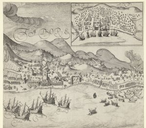 Vítězství Holanďanů nad Portugalci na Tidore (pravý obrázek), 1605