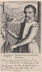 Portrét Adama Elsheimera od Simon Frisius