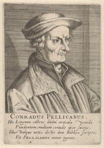 Portrét Conrada Pellicana od Simon Frisius