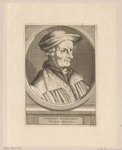 Portrét Conrada Pellicana od Simon Frisius