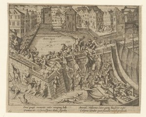 Španělská furie: obyvatelé prchají do řeky Schelde, 1576