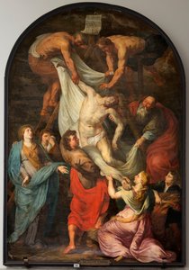 Parish church (Sint-Walburgakerk). Painting "Descent of the Cross". Simon De Pape. Copy to PPRubens. Mid 17th century.   1409406   cs       czech Successfully Translated  Original: Cant we be Friends? Translat: Can