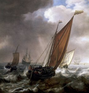 Nizozemská malá dopravní loď od Simon Jacobsz. Vlieger