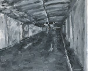 Interiér parkoviště č. 11, 2023 (olej na plátně)