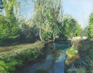 Potok Latchmere, Ham Common (olej na desce)