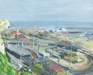 Přístav Dover, 2019 (olej na desce)