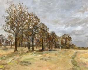 Les, Richmond Park č. 6, 2022 (olej na plátně) od Simon Neville