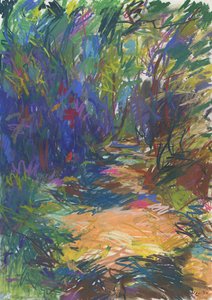 Lesní cesta č. 24, 2024 (pastel na papíře) od Simon Neville