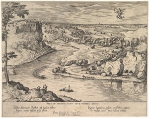 Říční krajina s psychikou unášející Merkur, ca. 1595. od Simon Novellanus