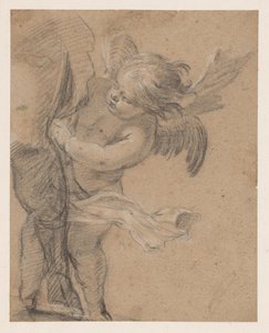 Anděl u nohy svatého Rocha od Simon Vouet