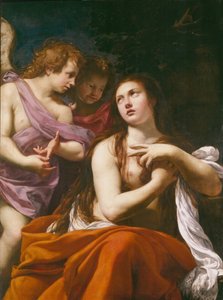 Marie Magdalena a dva andělé, 1621. od Simon Vouet