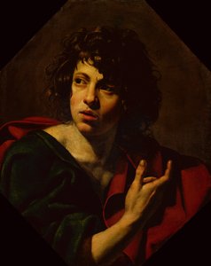 Svatý Jan Evangelista (olej na plátně) od Simon Vouet