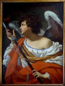 Anděl nesoucí kopí probodl Kristovo srdce a houba namočená v octě Obraz Simon Vouet od Simon Vouet
