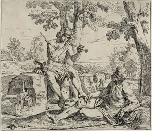 Merkur a Argus od Simone Cantarini