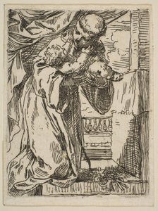 Svatý Antonín Paduánský držící Ježíška, cca 1635-1636. od Simone Cantarini