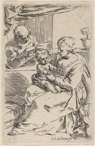 Svatá rodina od Simone Cantarini