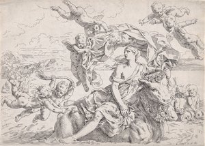 Znásilnění Evropy, po Reni, ca. 1636.