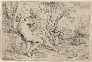 Venuše a Adonis od Simone Cantarini
