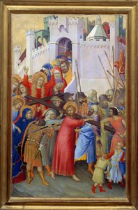 Le portement de croix Malba na dřevě od Simone Martini (asi 1284-1344) Dim. 0,3x0,2 m - Nesení kříže. Malba na dřevě od Simone Martini (cca 1284-1344). 0,3 x 0,2 m. Muzeum Louvre, Paříž od Simone Martini