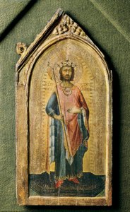 Portrét svatého Ladislava, Simone Martini, tempero na dřevě cca 1326 od Simone Martini