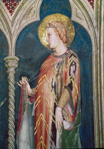 Svatá Alžběta Uherská (detail, freska od Simone Martini