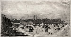 Železniční stanice, 1883.