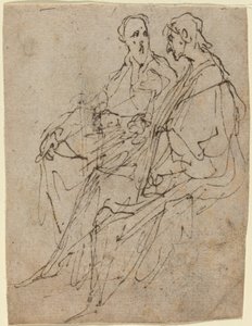 Dvě sedící mužské postavy od Sir Anthony van Dyck