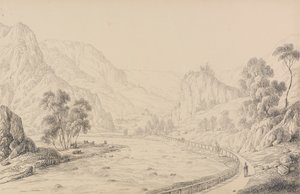 Album 30 zhlédnutí v Tyrolu a Itálii: Mezi Brixen a Klausen - Tyrol, 27. října 1840 od Sir Charles D
