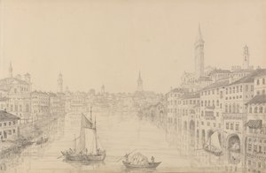 Album 30 pohledů v Tyrolsku a Itálii: Město Verona z mostu, 1. listopadu 1840 od Sir Charles D