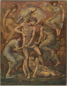 Amorova lovecká pole od Sir Edward Burne Jones