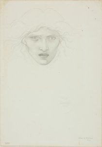 Studie pro Rondanini Medusa od Sir Edward Burne Jones