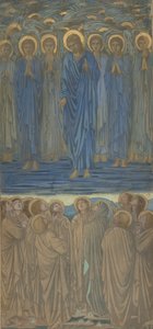 Nanebevstoupení Krista Skutky I, 1-9: Studie pro vitráž, ca. 1875-84. od Sir Edward Coley Burne Jones