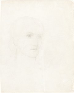Hlava ženy od Sir Edward Coley Burne Jones