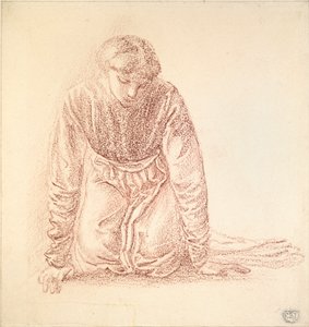Klečící postava ženy, konec 19. století od Sir Edward Coley Burne Jones