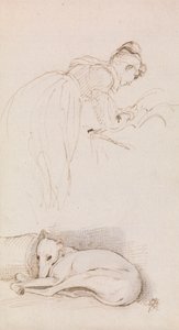 Studie ženy a chrta od Sir George Hayter