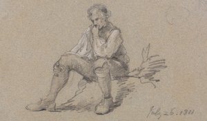 Muž sedící od Sir George Howland Beaumont seventh Baronet