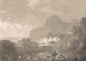 Pohled na pobřeží Itálie od Sir George Howland Beaumont seventh Baronet