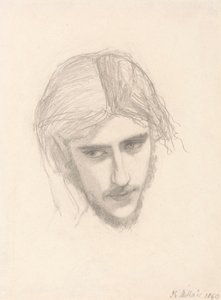 Studie pro hlavu Ferdinanda v "Ferdinand Lured by Ariel"