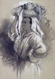 "Dívka s ovocem", 1849 od Sir John Gilbert