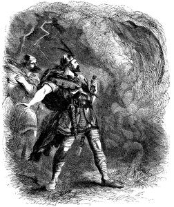 Macbeth a Banquo setkání se třemi čarodějnicemi, 1858
